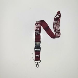 Car Keys Holder Love PINK Victoria's Secret Purple One Size Lanyard & Clip 1pc